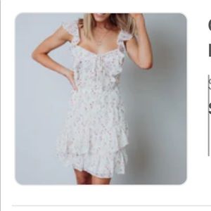 Gigi White Floral Mini Dress NWT